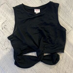 Mossimo Supply Co. Black Twist Front Crop Top